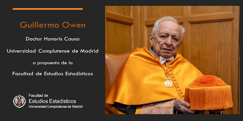 Guillermo Owen, doctor honoris causa a propuesta de la Facultad
